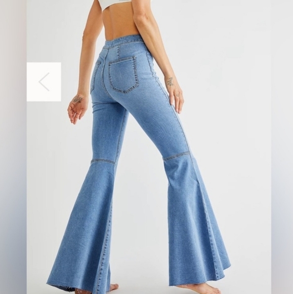 Free People Denim - Free People Float on Flare Jeans Light Wash 26 Boho Western Rodeo High Waist